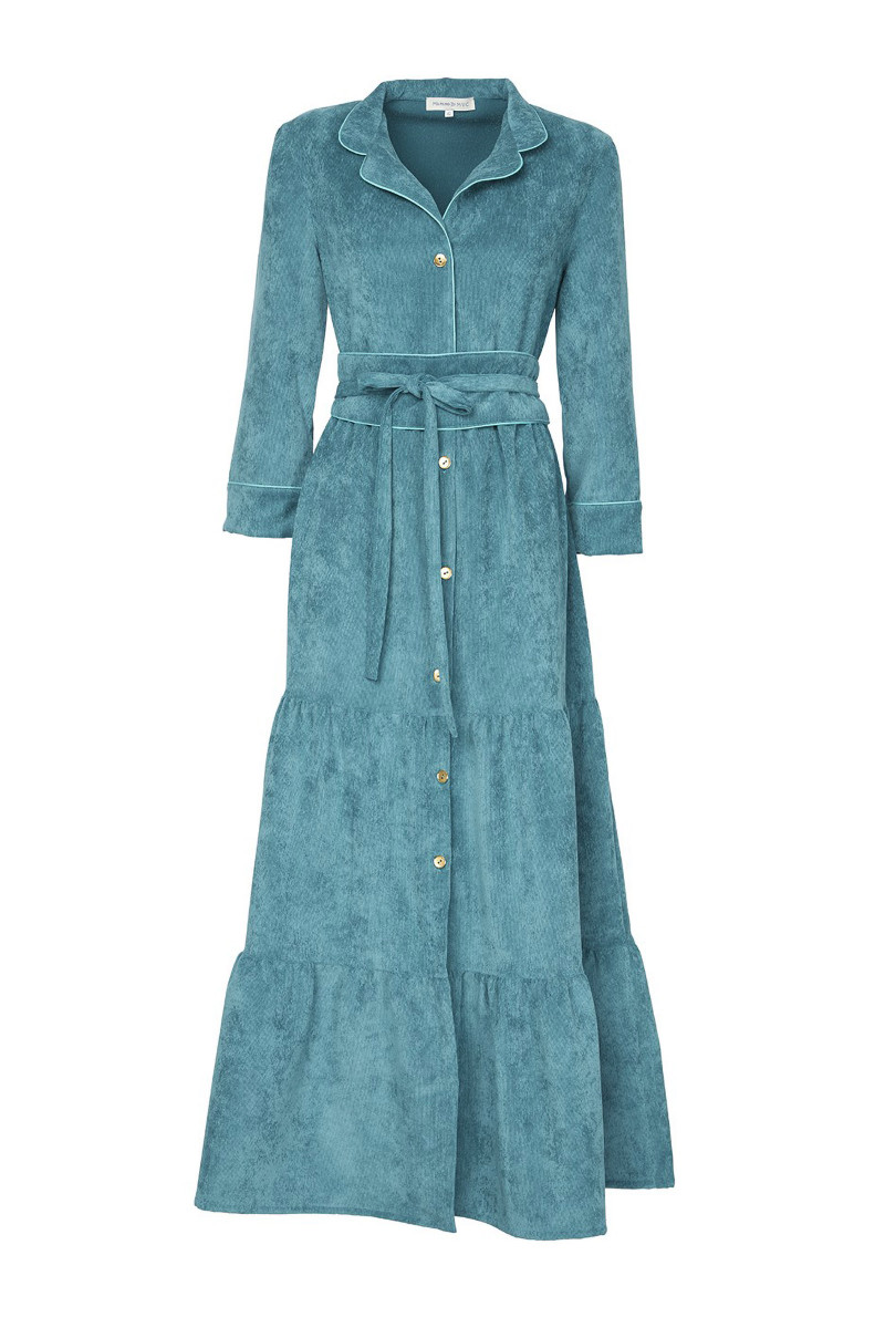 Abito Gloria Corduroy Aquamarine taglia 42